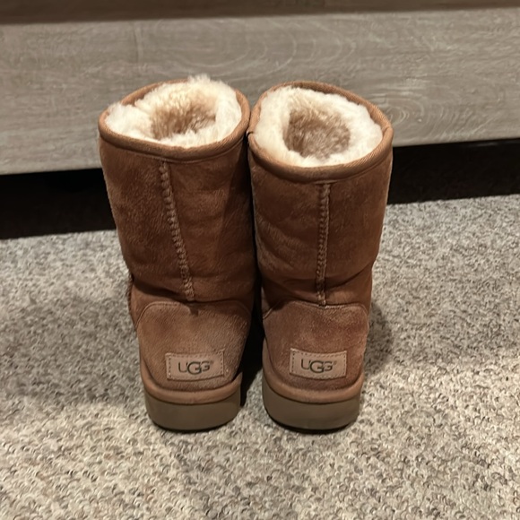 Ugg chestnut classic short 11 suede sheepskin warm winter boots sz 7 - Picture 5 of 7